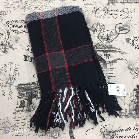 🎁 Free People Valley Plaid Fringe Scarf - Picture 4 of 6